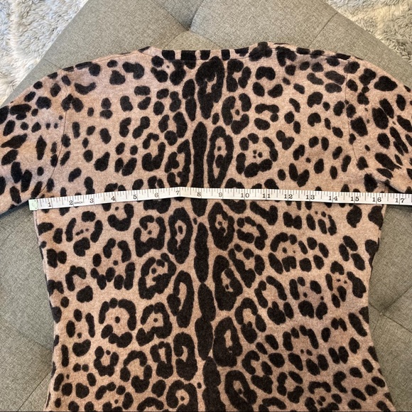 Leopard Print Cashmere Cardigan - Picture 6 of 9